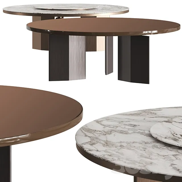 Minotti Morgan Round Dining Table 3DModel