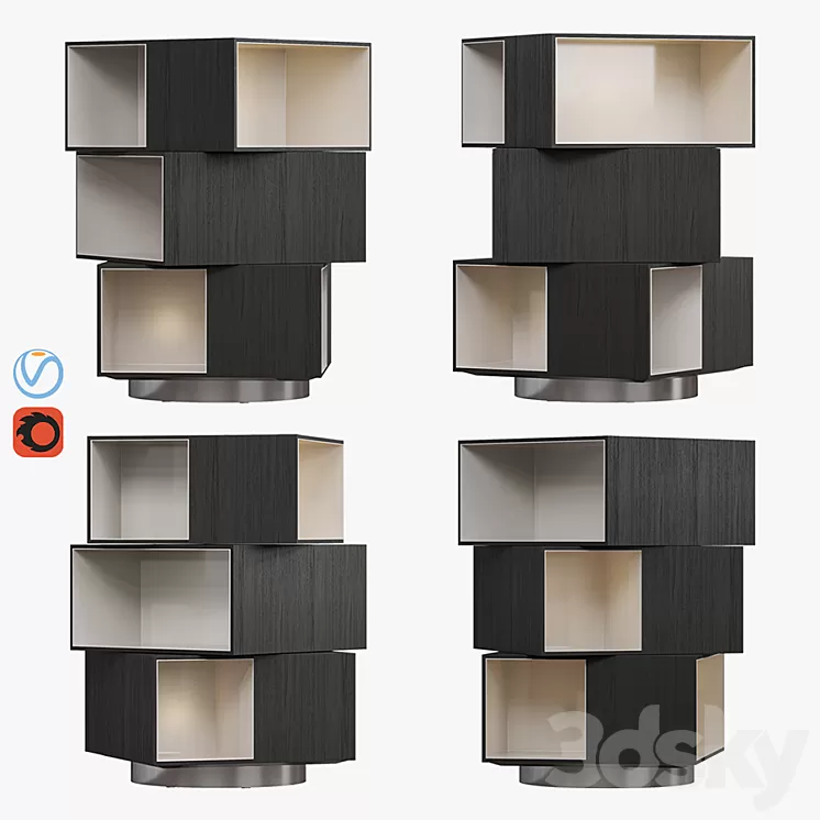 MINOTTI PAGE BOOKCASE 3D Model MINOTTI PAGE BOOKCASE 3D Model