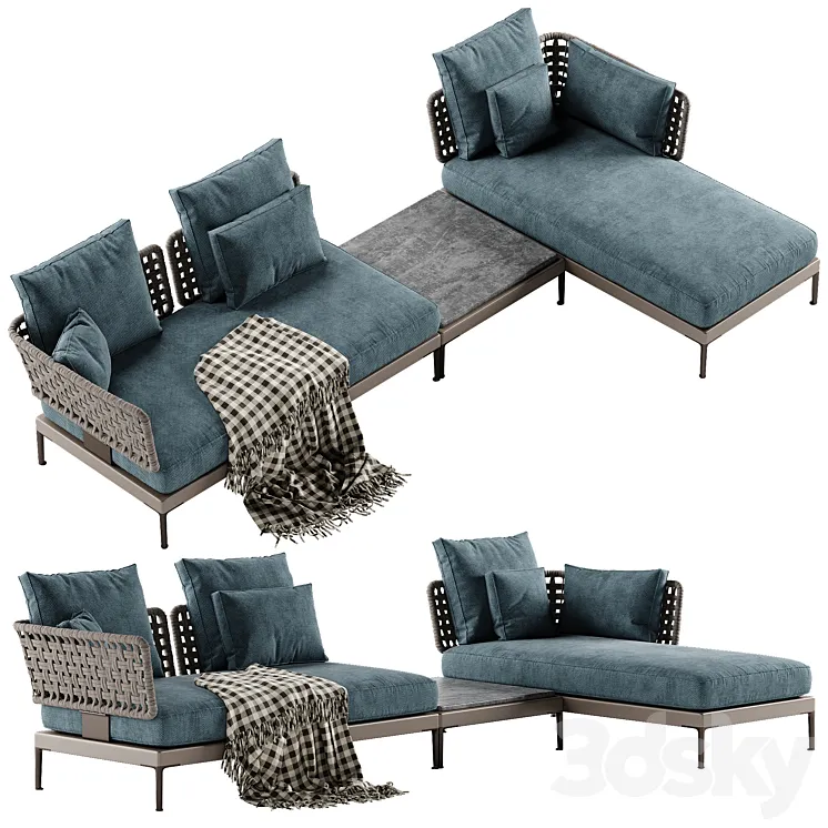 Minotti Patio sectional sofa 3D Model Free Download Minotti Patio sectional sofa 3D Model Free Download