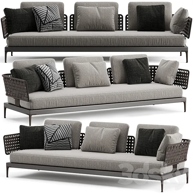 Minotti Patio Sofa 3D Model Minotti Patio Sofa 3D Model