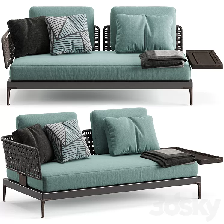 Minotti Patio Sofa with Top 3D Model Free Download