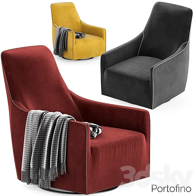 Minotti Portofino Armchair 1 3DModel