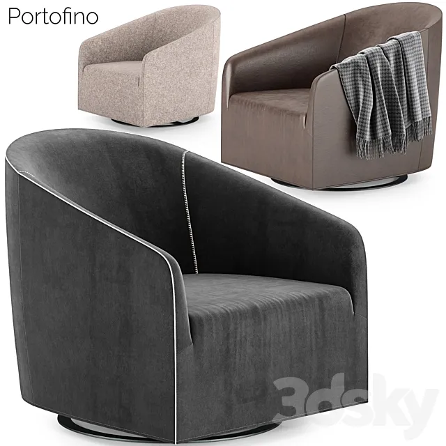 Minotti Portofino Armchair 2 3DModel