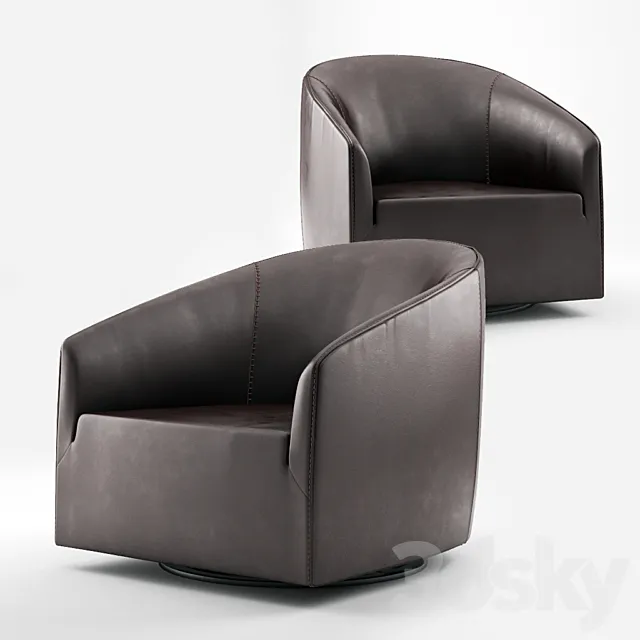 Minotti Portofino Armchair 3D Model Minotti Portofino Armchair 3D Model
