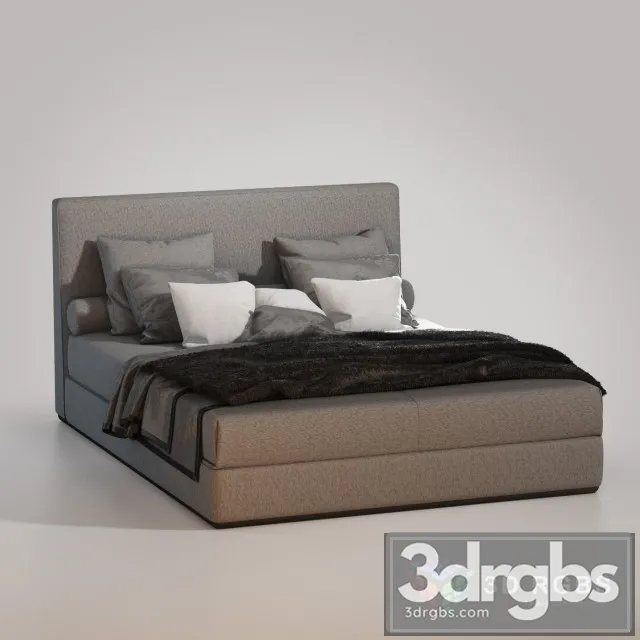 Minotti Powell Bed 3D Model Download