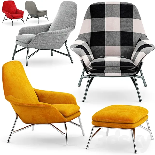 Minotti Prince Armchair 3D Model Minotti Prince Armchair 3D Model