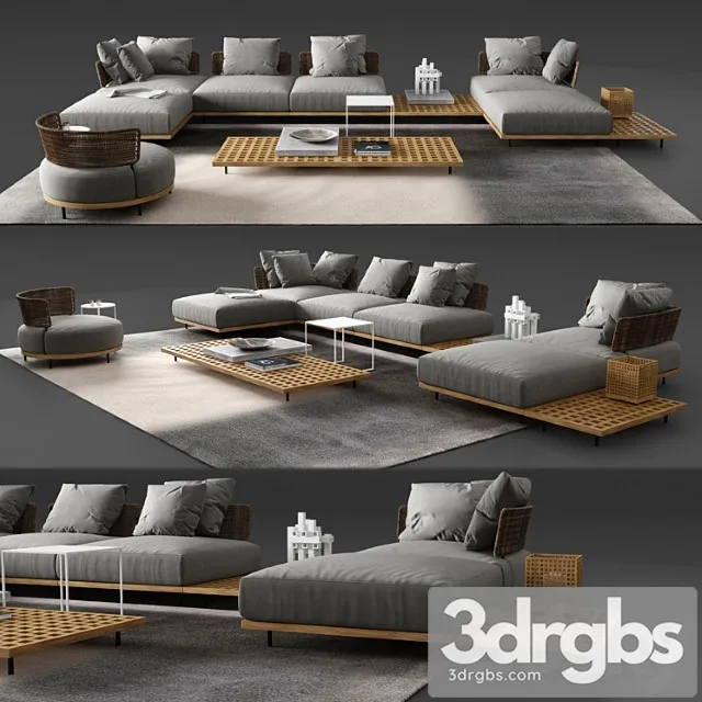 Minotti quadrado 2 3D Model Download Minotti quadrado 2 3D Model Download