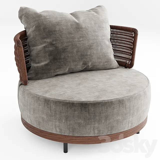 Minotti quadrado armchair 3D Model