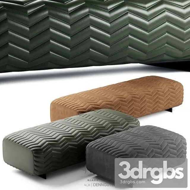 Minotti Quincy Pouf 3D Model Download Minotti Quincy Pouf 3D Model Download