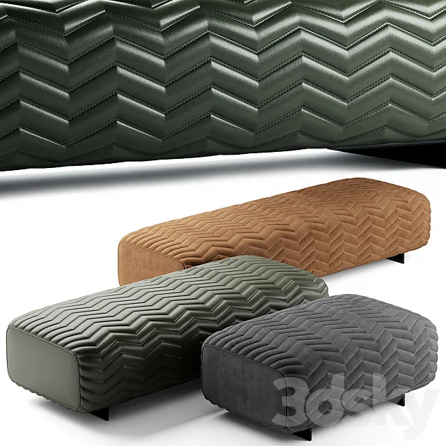 minotti quincy pouf 3DModel