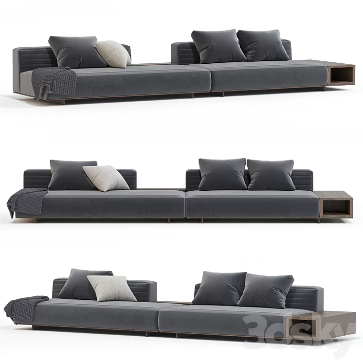 Minotti roger sofa 3D Model Minotti roger sofa 3D Model