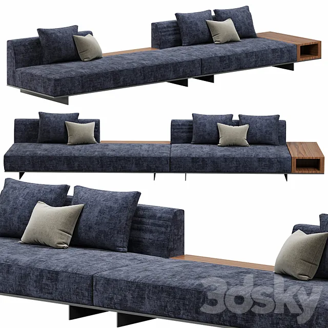 Minotti roger sofa 3D Model Minotti roger sofa 3D Model