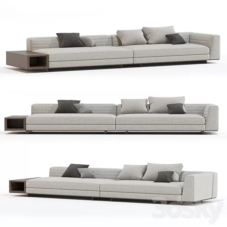 Minotti roger sofa 3D Model Minotti roger sofa 3D Model