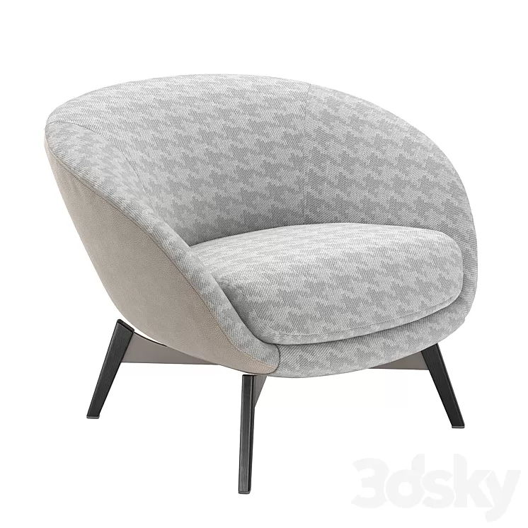 Minotti Russell Armchair Fixed 3D Model