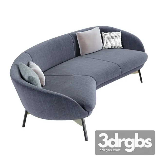 Minotti russell sofa set 2 3D Model Download Minotti russell sofa set 2 3D Model Download