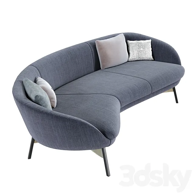 Minotti russell sofa set 3D Model