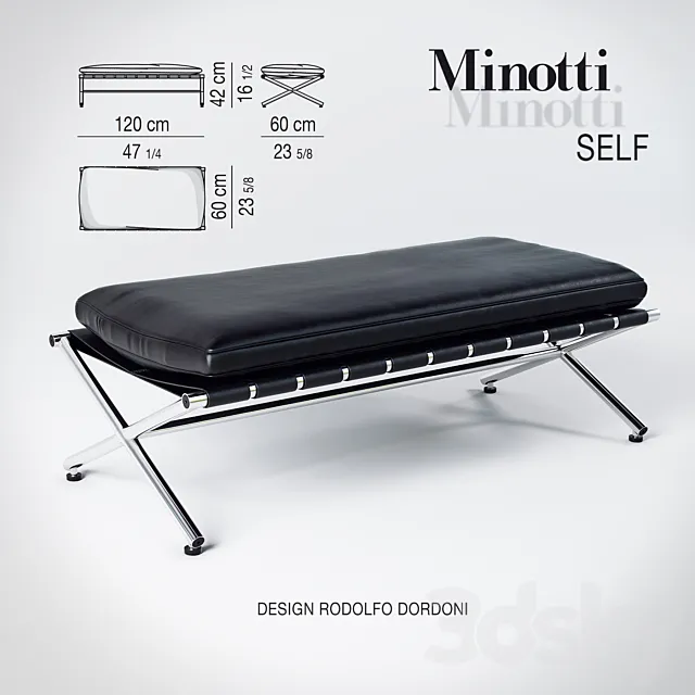 Minotti Self 3D Model Minotti Self 3D Model