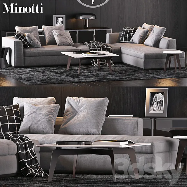 Minotti Set 10 3DModel Minotti Set 10 3DModel