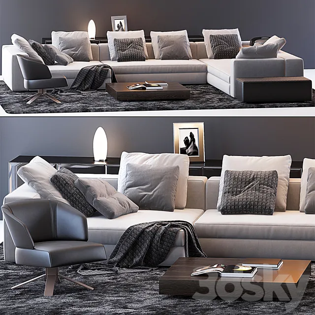 MINOTTI SET 15 3DModel MINOTTI SET 15 3DModel