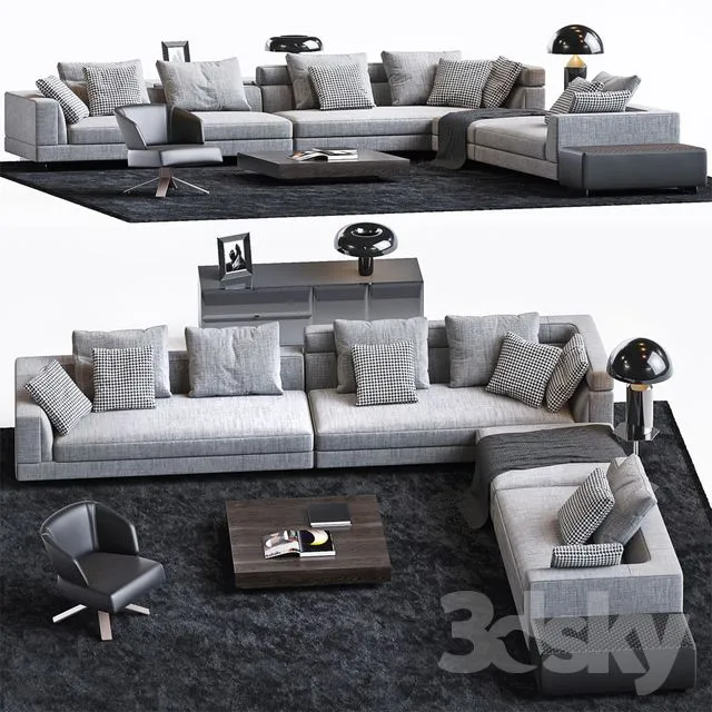 MINOTTI SET 17 3D Model