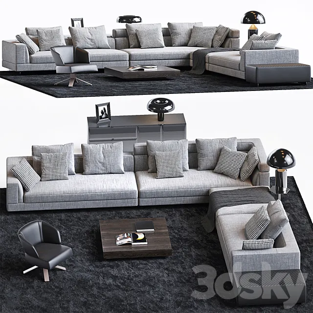 MINOTTI SET 17 3D Model MINOTTI SET 17 3D Model