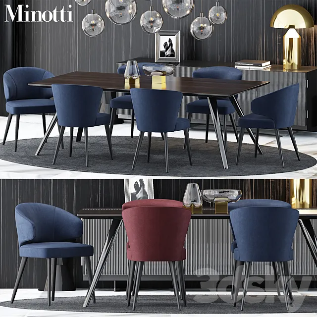Minotti Set 3DModel Minotti Set 3DModel