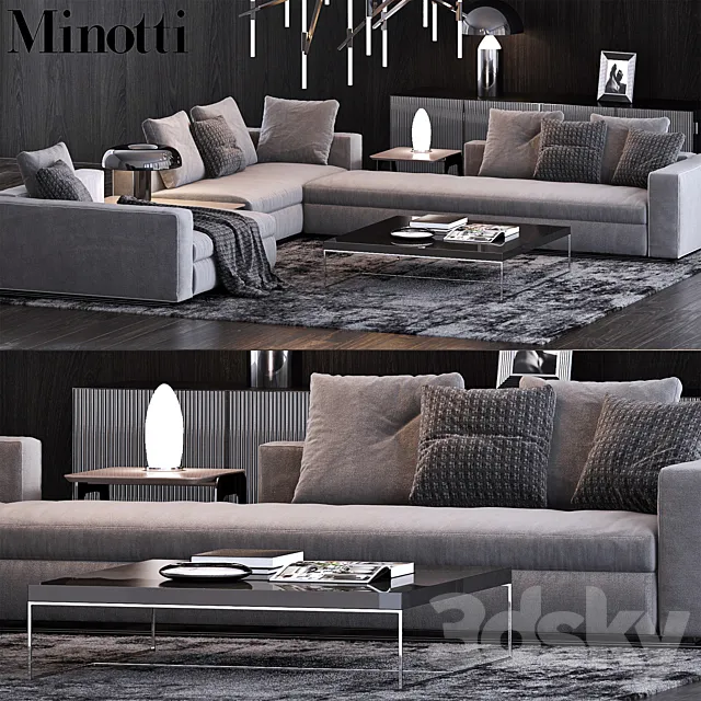 Minotti Set 8 3DModel Minotti Set 8 3DModel