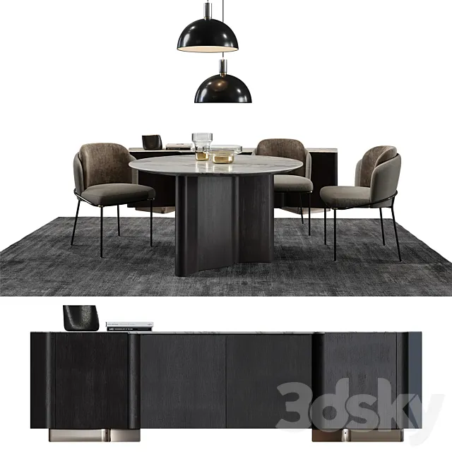Minotti Set _ Fil Noir 3DModel
