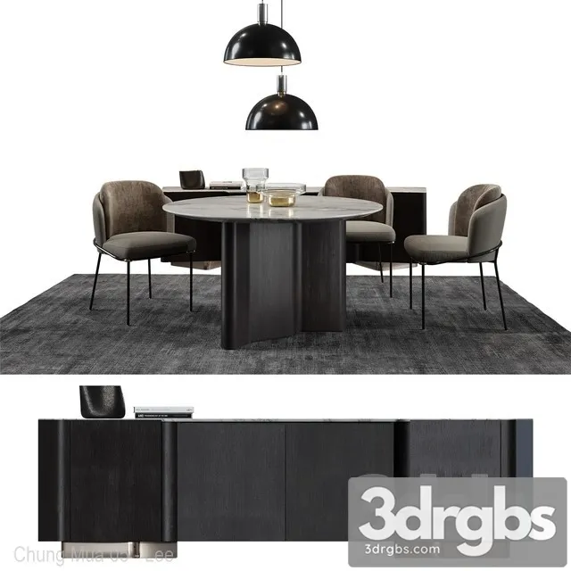Minotti Set Fil Noir 3D Model Download