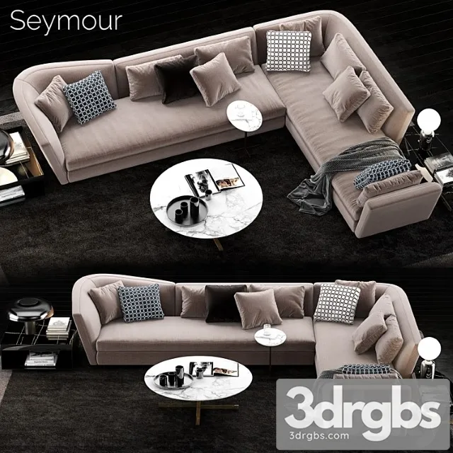 Minotti seymour sofa 2 3D Model Download Minotti seymour sofa 2 3D Model Download