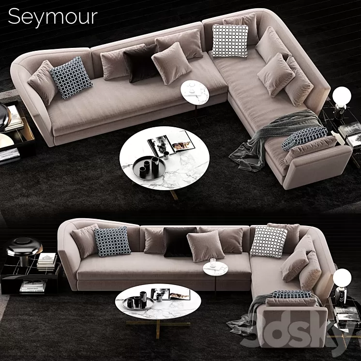 Minotti Seymour Sofa 3D Model