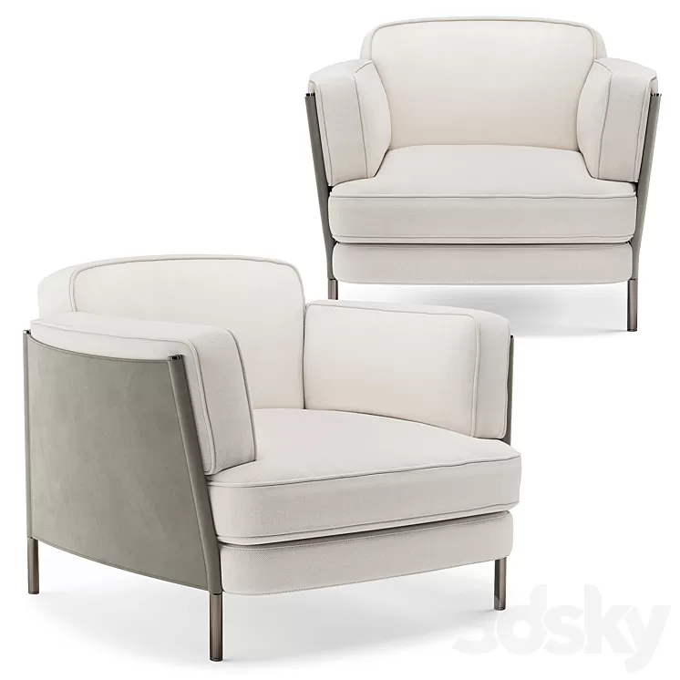 Minotti shelley armchair 3D Model Free Download