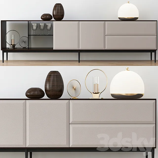 Minotti sideboard 3D Model Minotti sideboard 3D Model