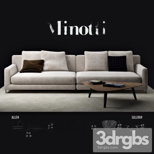 Minotti Sofa 02 3D Model Download Minotti Sofa 02 3D Model Download