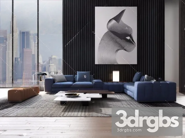 Minotti Sofa 05 3D Model Download Minotti Sofa 05 3D Model Download