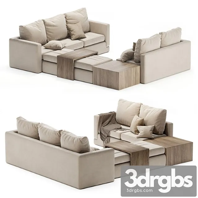 Minotti sofa cream 2 3D Model Download Minotti sofa cream 2 3D Model Download