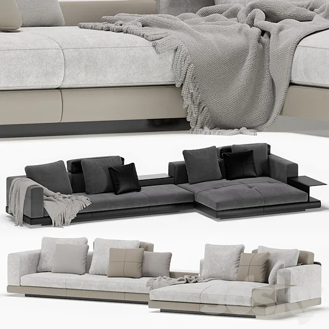 Minotti sofa modular connery 3D Model Minotti sofa modular connery 3D Model