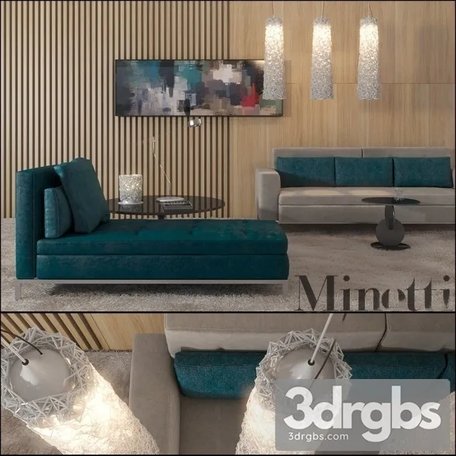 Minotti Sofa Set 02 3D Model Download Minotti Sofa Set 02 3D Model Download