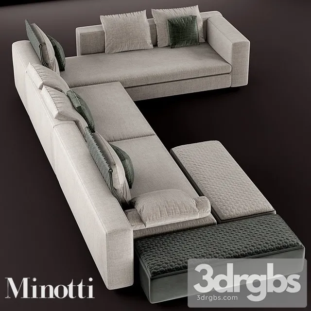 Minotti Sofa Set Fabric Moderm 01 3D Model Download Minotti Sofa Set Fabric Moderm 01 3D Model Download
