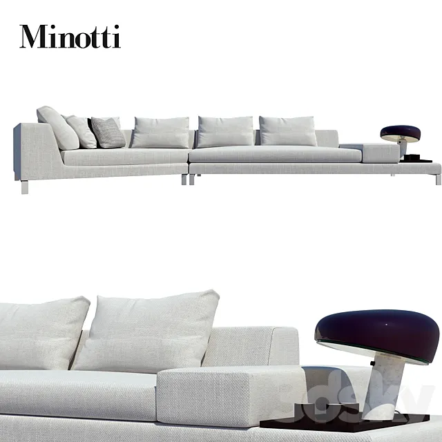 minotti sofas hamilton islands compositions 03 3DModel
