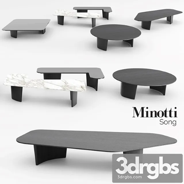 Minotti Song Coffee Tables 1 3D Model Download Minotti Song Coffee Tables 1 3D Model Download