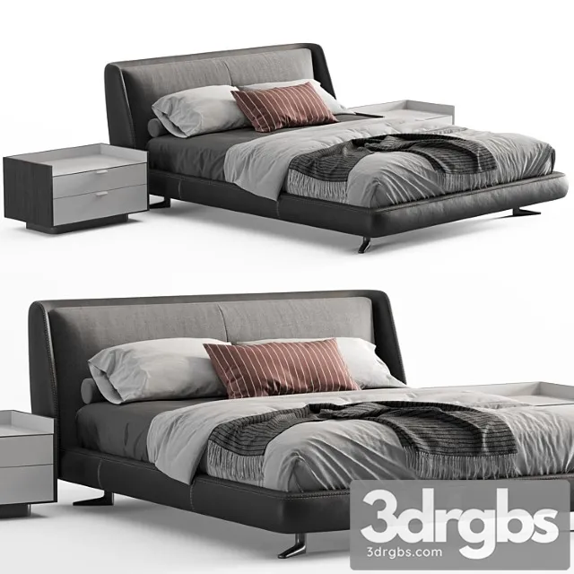 Minotti spencer bed 2 2 3D Model Download