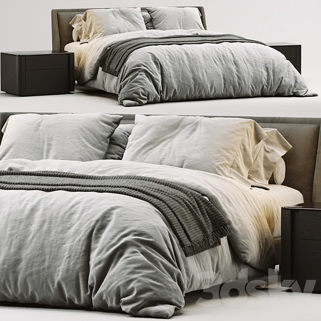 Minotti spencer bed 3D Model Minotti spencer bed 3D Model