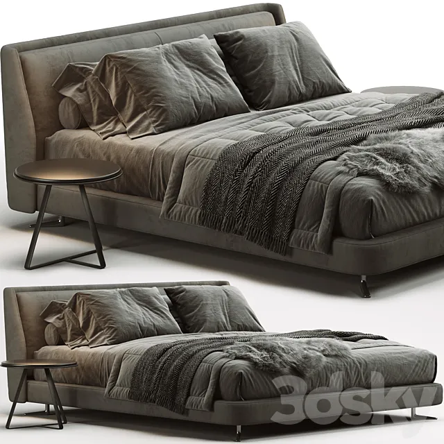 Minotti spencer bed 3D Model Minotti spencer bed 3D Model