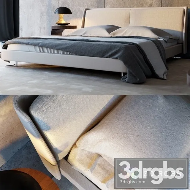 Minotti Spencer Bed 3D Model Download