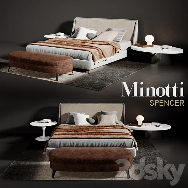 Minotti Spencer Bed 3DModel