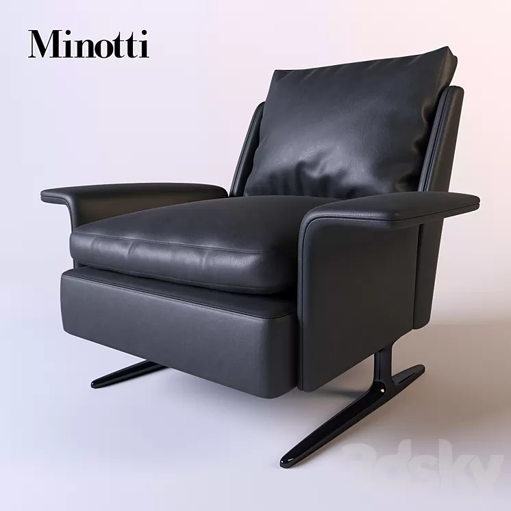Minotti Spencer poltrona armchair 3D Model