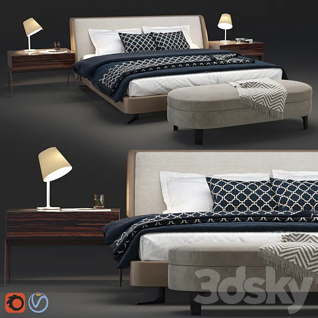 Minotti Spencer set 3D Model
