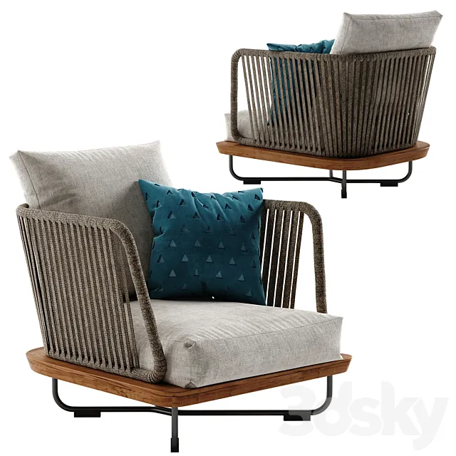 Minotti sunray armchair 3DModel