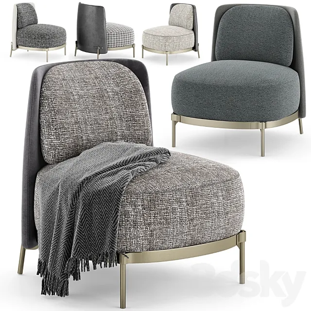 Minotti Tape Armchair 1 3D Model